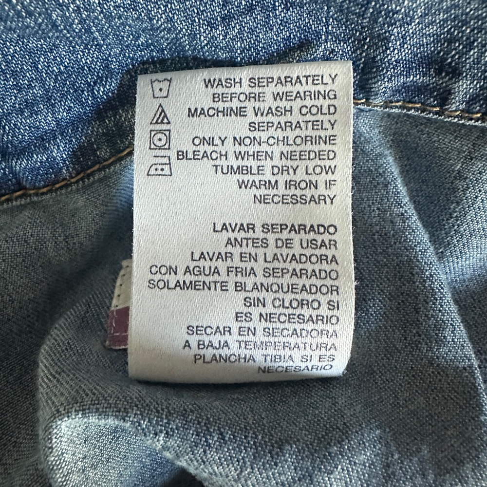 Vintage Y2K No Boundaries Juniors/Women’s Denim Flared Jumpsuit/Overalls Jnr’s M - Picture 6 of 9